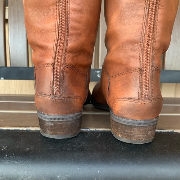 Sam Edelm Penny Leather Riding Boots Size 7M Whiskey Leather Equestrian Chic - Picture 6 of 16